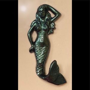 Mermaid Wall Hook- Emerald Green